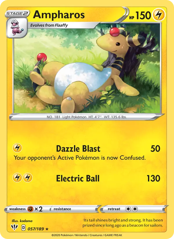 Ampharos, Darkness Ablaze #57