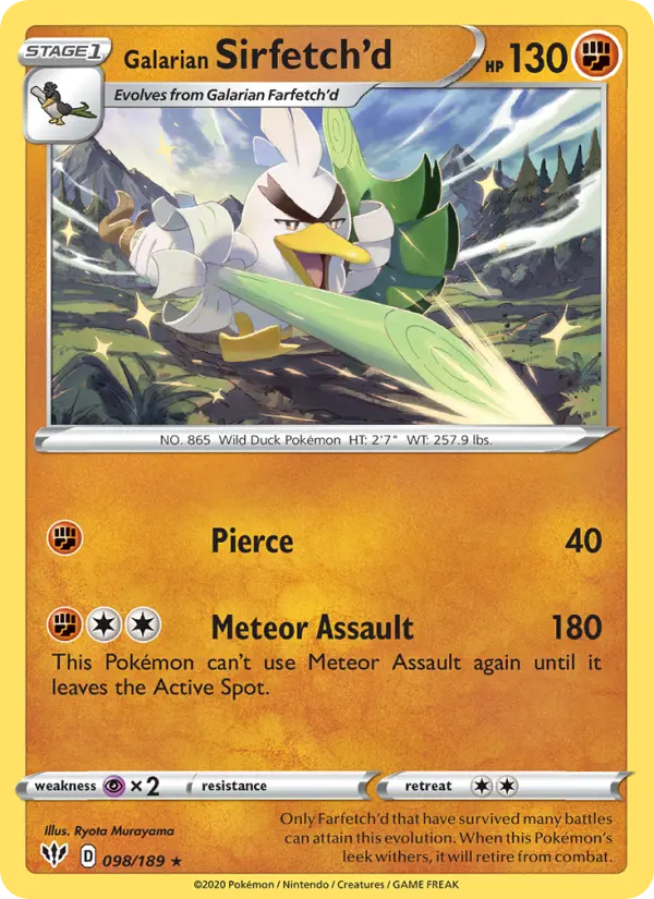 Galarian Sirfetch'd, Darkness Ablaze #98