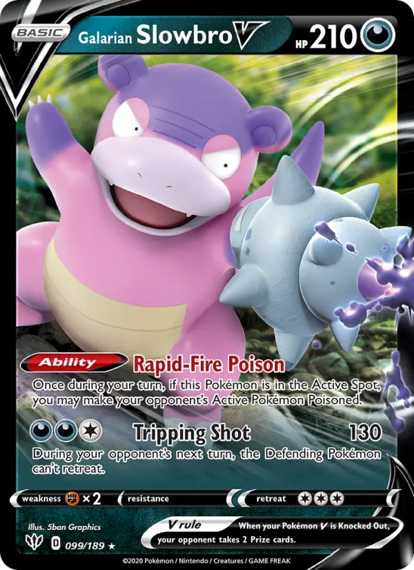 Galarian Slowbro V, Darkness Ablaze #99