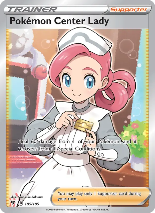 Pokémon Center Lady, Vivid Voltage #185