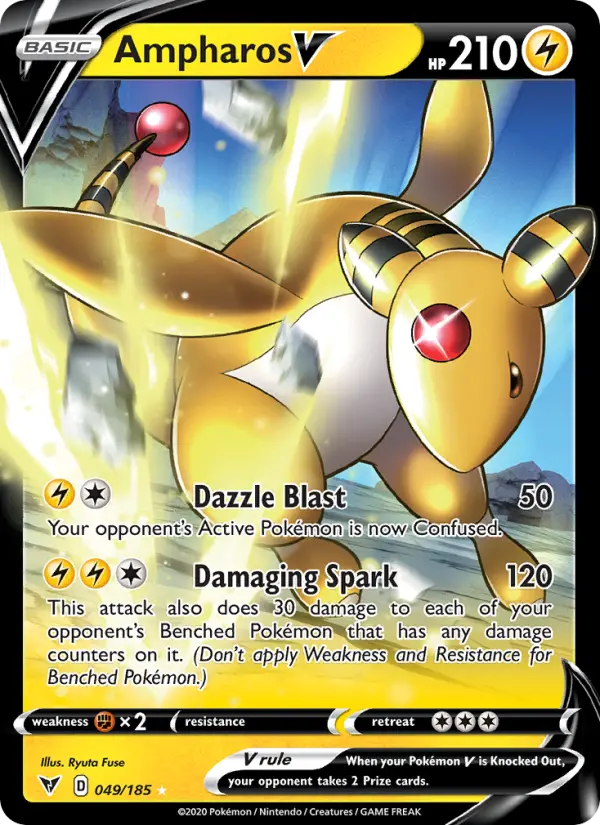 Ampharos V, Vivid Voltage #49