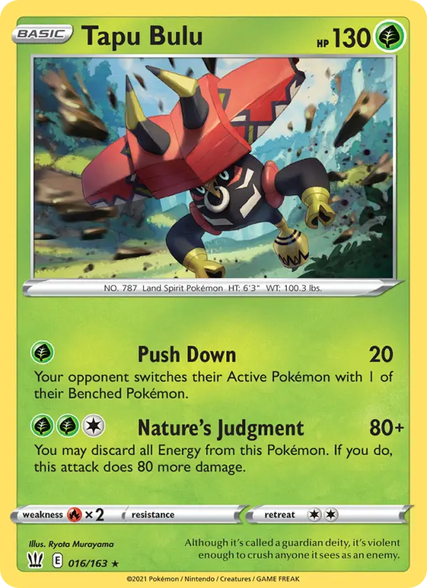 Tapu Bulu, Battle Styles #16