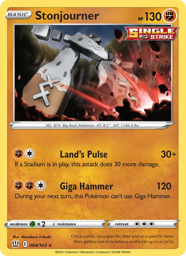 Stonjourner, Battle Styles #84