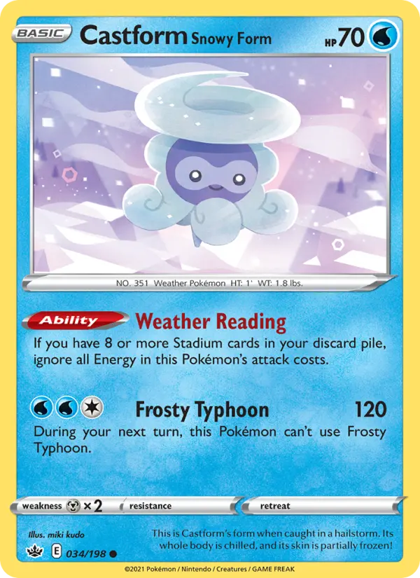 Castform Snowy Form, Chilling Reign #34