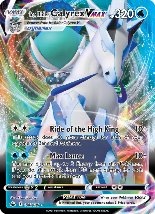 Ice Rider Calyrex VMAX, Chilling Reign #46