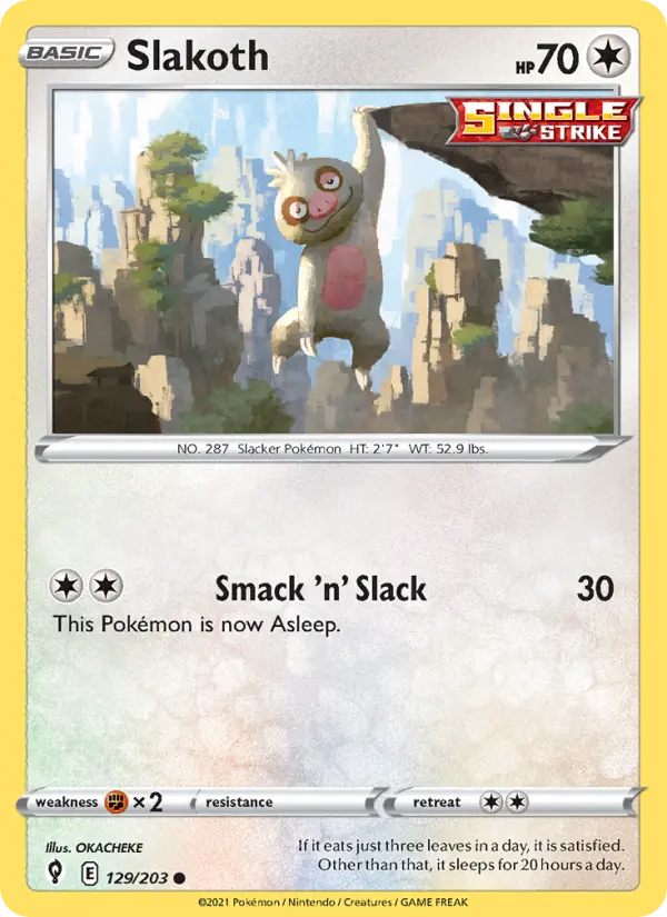 Slakoth, Evolving Skies #129