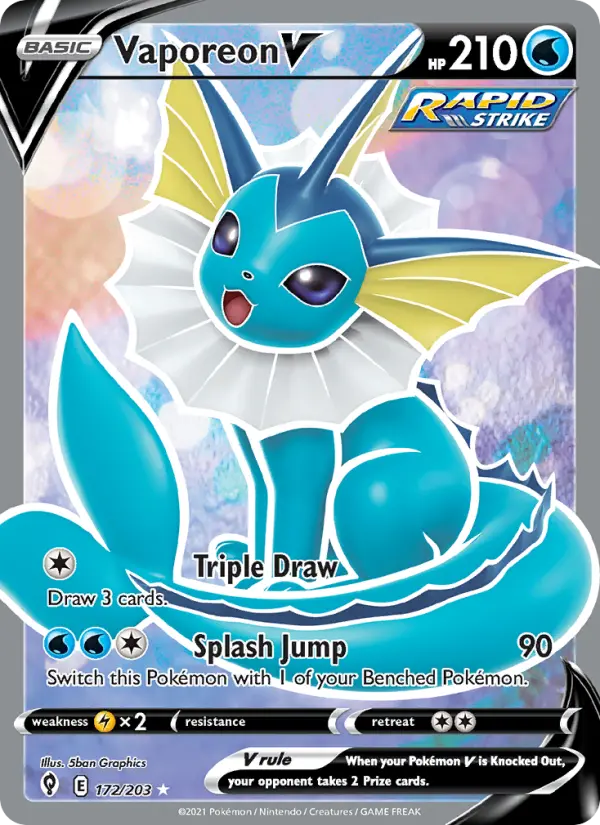 Vaporeon V, Evolving Skies #172