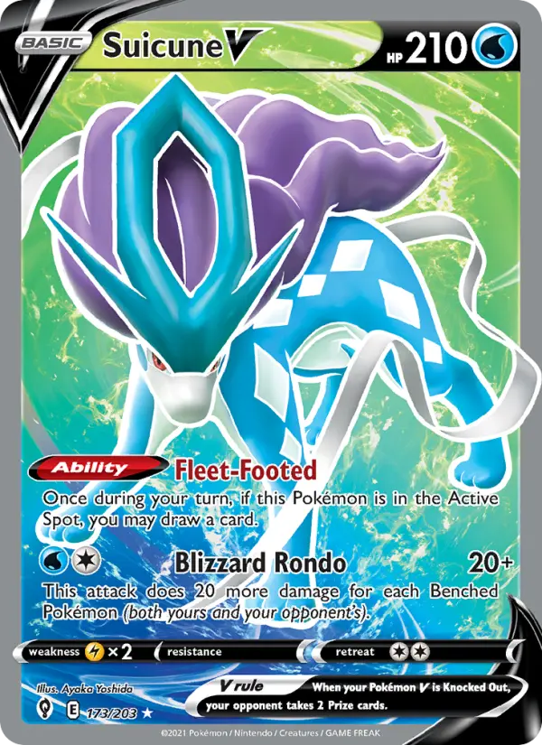 Suicune V, Evolving Skies #173