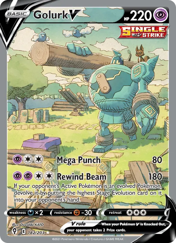 Golurk V, Evolving Skies #182