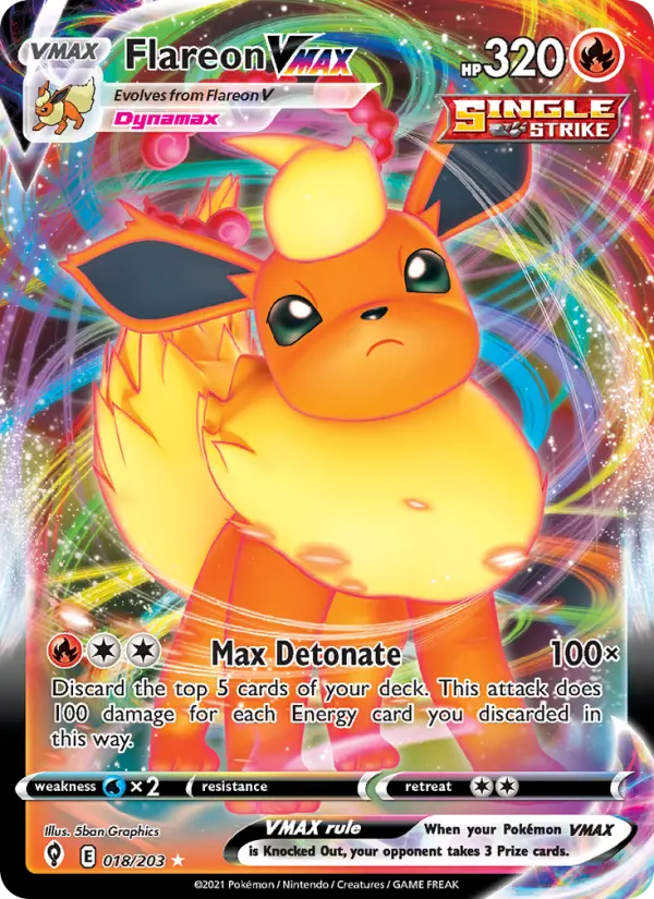 Flareon VMAX, Evolving Skies #18