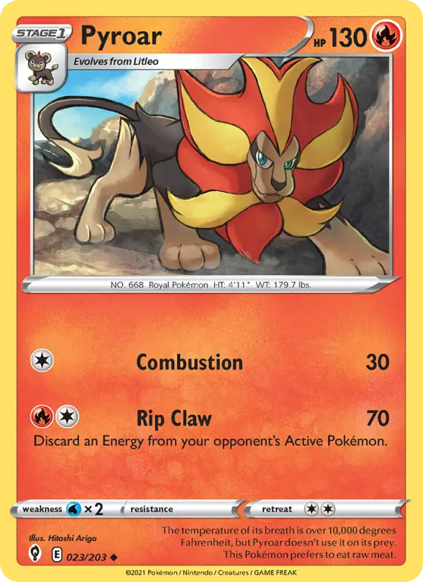 Pyroar, Evolving Skies #23