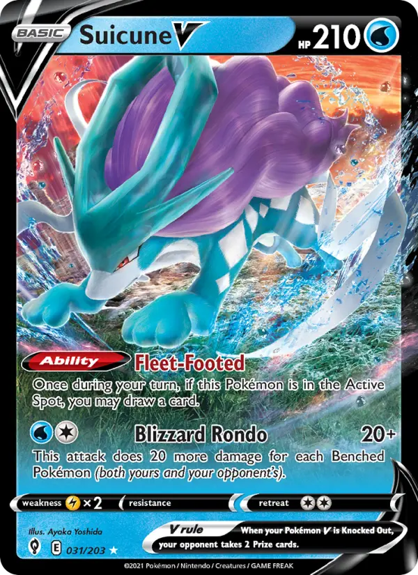 Suicune V, Evolving Skies #31