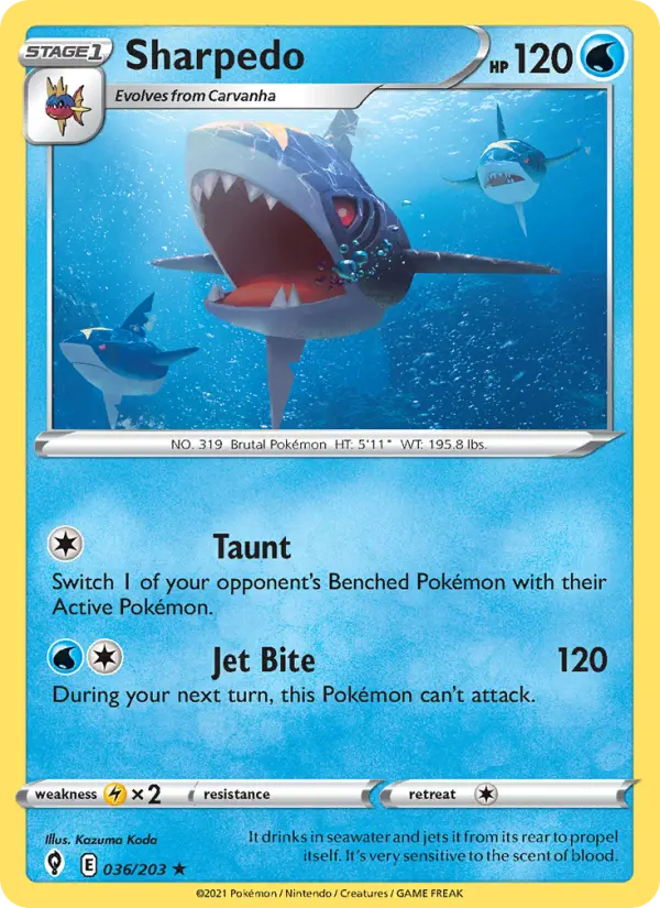 Sharpedo, Evolving Skies #36