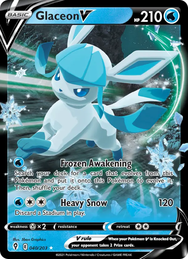 Glaceon V, Evolving Skies #40
