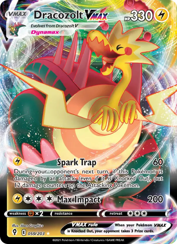 Dracozolt VMAX, Evolving Skies #59