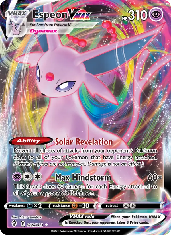 Espeon VMAX, Evolving Skies #65