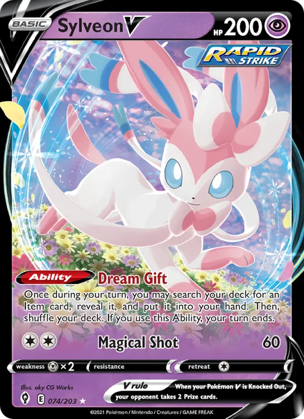 Sylveon V, Evolving Skies #74