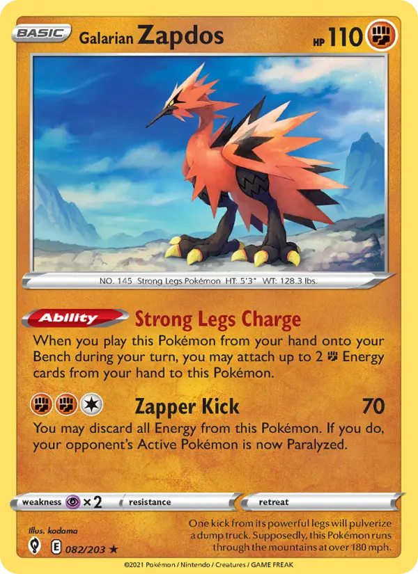 Galarian Zapdos, Evolving Skies #82