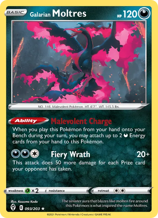 Galarian Moltres, Evolving Skies #93