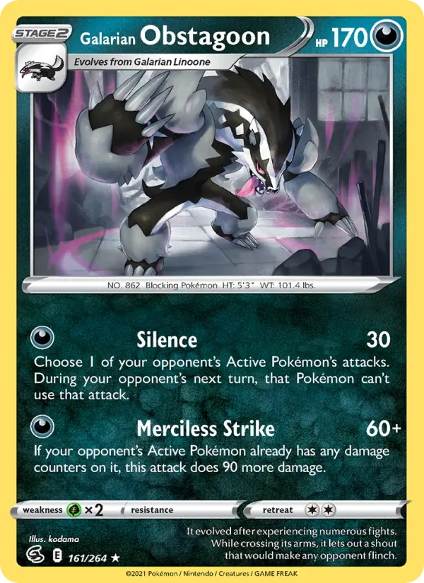 Galarian Obstagoon, Fusion Strike #161