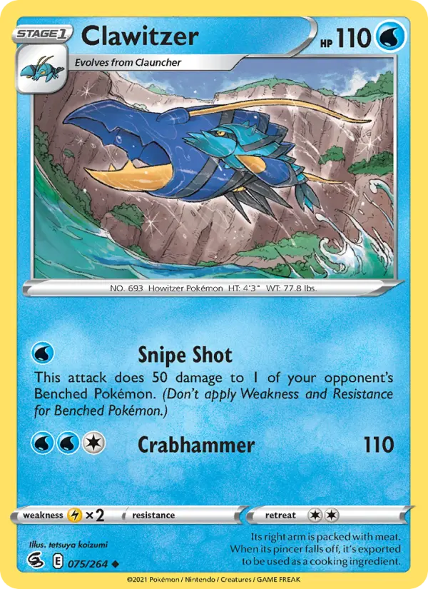 Clawitzer, Fusion Strike #75