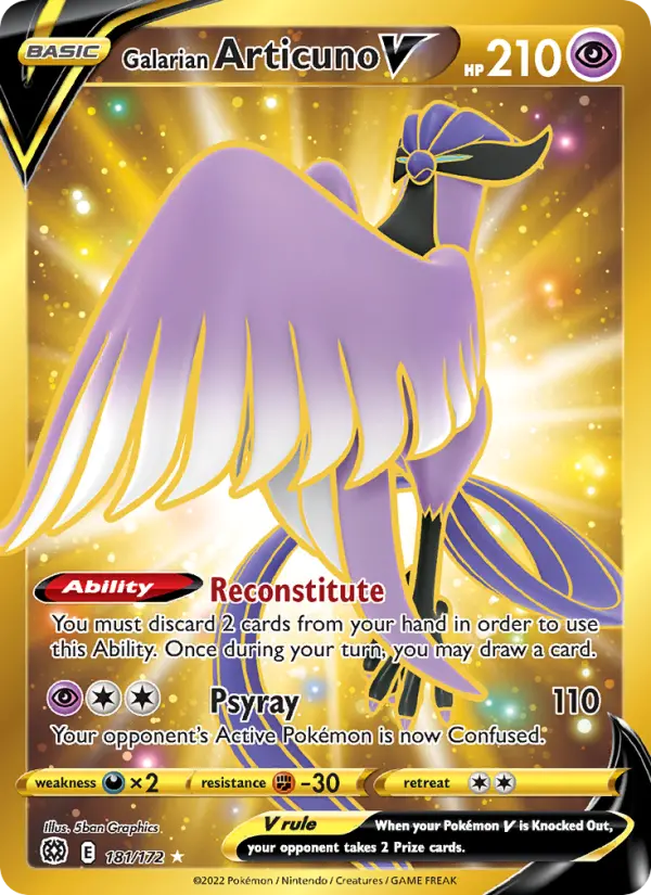 Galarian Articuno V, Brilliant Stars #181