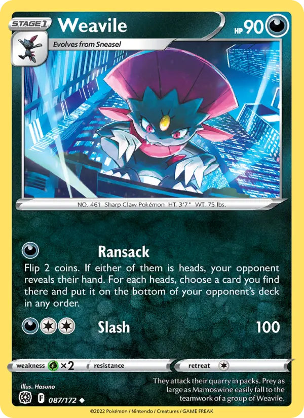 Weavile, Brilliant Stars #87