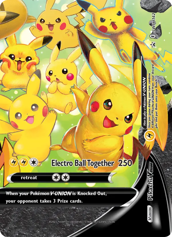 Pikachu V-UNION, SWSH Black Star Promos #SWSH142