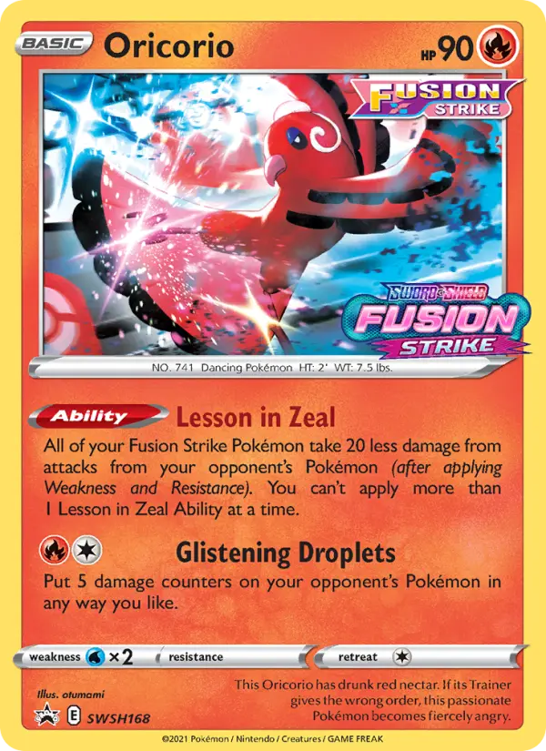 Oricorio, SWSH Black Star Promos #SWSH168