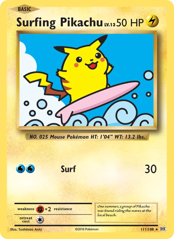 Surfing Pikachu, Evolutions #111