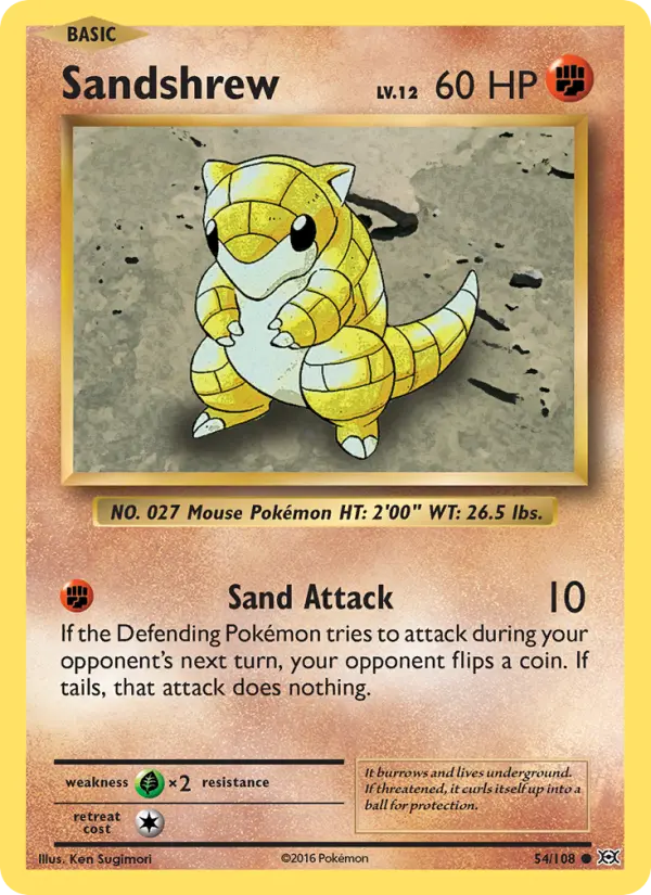 Sandshrew, Evolutions #54