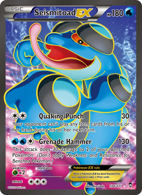 Seismitoad EX, Furious Fists #106