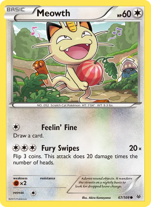 Meowth, Roaring Skies #67