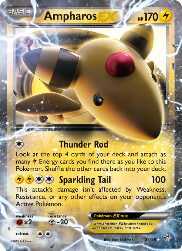 Ampharos EX, Ancient Origins #27
