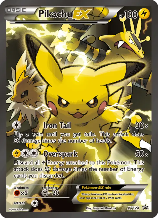 Pikachu EX, XY Black Star Promos #XY124